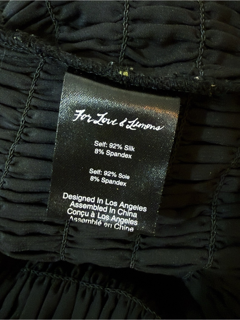 FOR LOVE AND LEMONS ODETTE BLACK FLORAL PRINT SILK MINI SKIRT - Picture 8 of 9